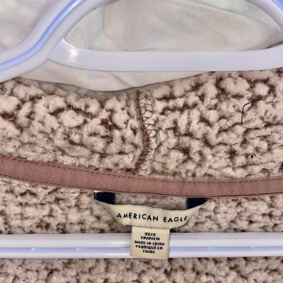 American Eagle oversized sherpa hooded cardigan - Picture 2 of 4